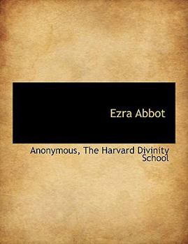 Paperback Ezra Abbot Book