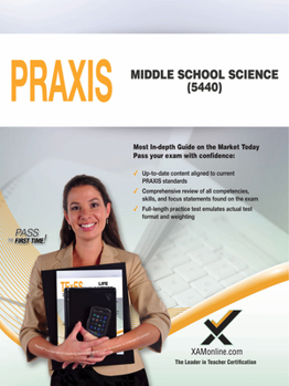 Paperback Praxis Middle School Science (5440) Book