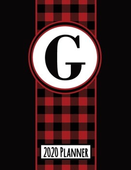 2020 Planner: Monogram F Red and Black Buffalo Plaid Dated Daily, Weekly, Monthly Planner With Calendar, Goals, To-Do, Gratitude, Habit and Mood Trackers, Affirmations and Holidays