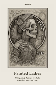 Painted Ladies: Whispers of Western brothels, carved in bone and coin. (Nickel Souls - Engraved Lives from the Forgotten West. A Skull-Carved Tribute on Buffalo Nickels)