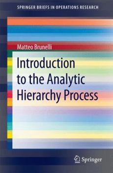 Paperback Introduction to the Analytic Hierarchy Process Book