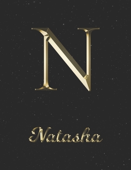 Paperback Natasha: 1 Year Daily Planner (12 Months) - Yellow Gold Effect Letter N Initial First Name - 2020 - 2021 - 365 Pages for Planni Book