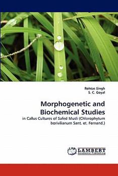 Paperback Morphogenetic and Biochemical Studies Book