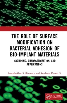 Hardcover The Role of Surface Modification on Bacterial Adhesion of Bio-implant Materials: Machining, Characterization, and Applications Book