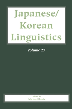 Paperback Japanese/Korean Linguistics, Volume 27: Volume 27 Book