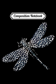 Composition Notebook: Dragonfly Leopard Print Animal Lover  Journal/Notebook Blank Lined Ruled 6x9 100 Pages