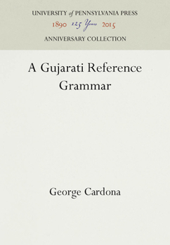 Hardcover A Gujarati Reference Grammar Book