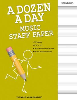 Paperback A Dozen a Day - Music Staff Paper Book