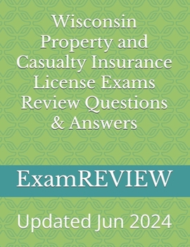 Paperback Wisconsin Property and Casualty Insurance License Exams Review Questions & Answers Book