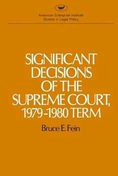 Paperback Significant Decisions of the Supreme Court 1979-80 Book