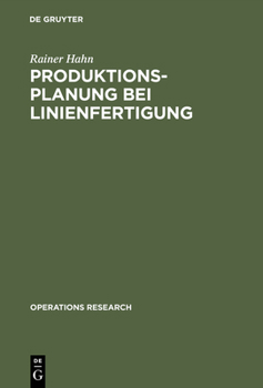 Hardcover Produktionsplanung bei Linienfertigung [German] Book