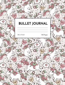 Bullet Journal: Simple Unicorn Dot Grid Notebook - Dotted Note Pad for Kids, Girls, Teens, Tweens, Women - Gifts for Birthday and Christmas | Design 98843