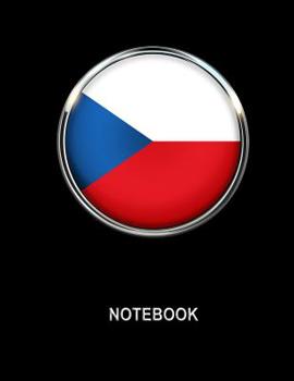 Paperback Notebook. Czech Republic Flag Cover. Composition Notebook. College Ruled. 8.5 x 11. 120 Pages. Book