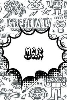 Paperback Max: Personalized Doodle Isometric Dot Paper Notebook Featuring 120 Pages 6x9 Book