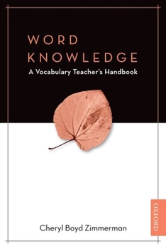 Paperback Word Knowledge: A Vocabulary Teacher's Handbook Book