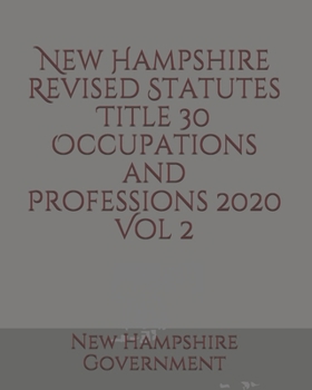 Paperback New Hampshire Revised Statutes Title 30 Occupations and Professions Vol 2 Book