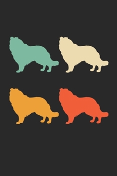 Collie Notebook - Retro Collie Journal - Vintage Collie Diary: Medium College-Ruled Journey Diary, 110 page, Lined, 6x9 (15.2 x 22.9 cm)