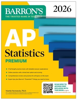 Paperback AP Statistics Premium, 2026: Prep Book with 9 Practice Tests + Comprehensive Review + Online Practice Book