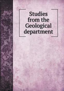 Paperback Studies from the Geological department Book