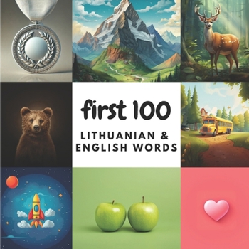 Paperback First 100 Lithuanian & English Words Book