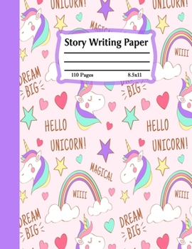 Paperback Story writing paper: Grades K-2 and k-3: Primary Composition Half Page Lined Paper with Drawing Space (8.5 x 11 Notebook), Learn To Write a Book