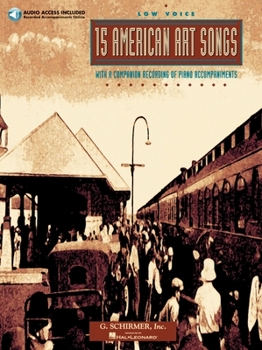 Paperback 15 American Art Songs: Low Voice - Book/Online Audio Book