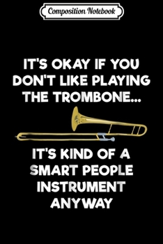 Paperback Composition Notebook: Trombone Player - Trombone Heartbeat Band Journal/Notebook Blank Lined Ruled 6x9 100 Pages Book