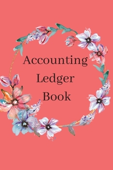 Paperback Accounting Ledger: Coral Floral Book