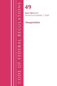 Paperback Code of Federal Regulations, Title 49 Transportation 100-177, Revised as of October 1, 2020 Book