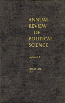 Hardcover Annual Review of Political Science, Volume 1 Book