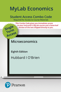 Printed Access Code Mylab Economics with Pearson Etext -- Combo Access Card -- For Microeconomics Book