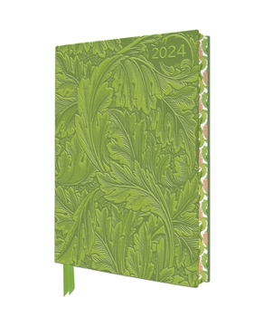 Paperback William Morris: Acanthus 2024 Artisan Art Vegan Leather Diary - Page to View with Notes Book