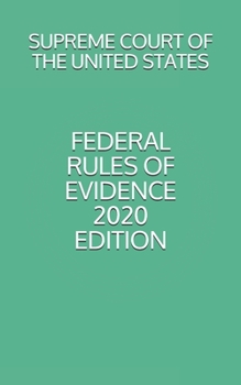 Paperback Federal Rules of Evidence 2020 Edition Book