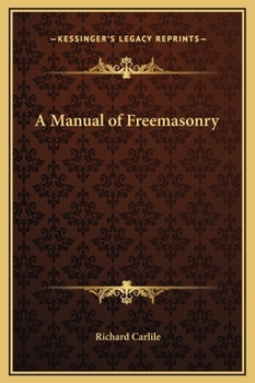 Hardcover A Manual of Freemasonry Book