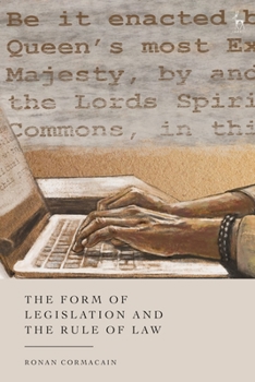 Hardcover The Form of Legislation and the Rule of Law Book