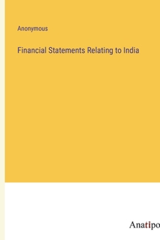 Paperback Financial Statements Relating to India Book