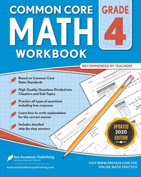 Paperback 4th grade Math Workbook: CommonCore Math Workbook Book