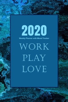 2020 Weekly Planner with Mood Tracker: Blue 2020 At a Glance Weekly Planner Pages with To Do List and Mood Tracker Charts