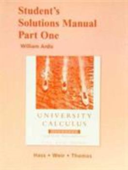 Paperback Student Solutions Manual Part 1 for University Calculus: Elements with Early Transcendentals Book