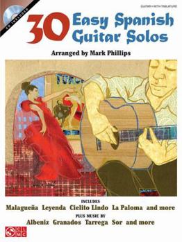 Paperback 30 Easy Spanish Guitar Solos [With CD] Book