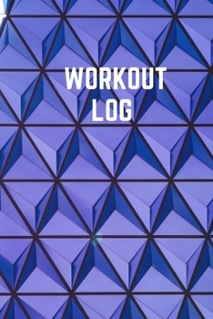 Workout Log: Workout Journal for Everyday Tracking Purple Blue Pyramid Cover 6x9 Inches, 102 pages.