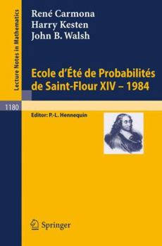 Paperback Ecole d'Ete de Probabilites de Saint Flour XIV, 1984 [French] Book