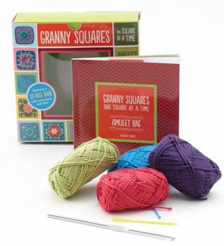 Misc. Supplies Granny Squares, One Square at a Time / Amulet Bag Kit: Includes hook and yarn for making two amulet bag necklaces - Featuring a 32-page book with instructions and ideas Book