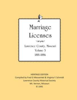 Paperback Lawrence County Marriages 1881-1886 Book