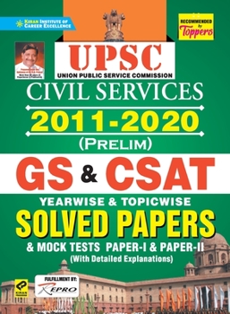 Paperback UPSC GS & CSAT Prelim Yearwise & Topicwise-(2011-2020)-E-2021 New Book