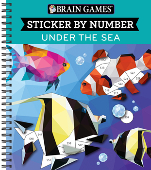 Spiral-bound Brain Games - Sticker by Number: Under the Sea (28 Images to Sticker) Book