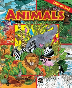 Hardcover Animals Look and Find Book