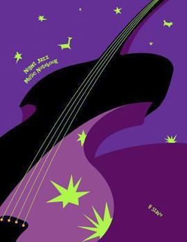 Paperback Night Jazz Music Notebook: 8 Stave Book