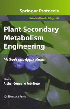Hardcover Plant Secondary Metabolism Engineering: Methods and Applications Book
