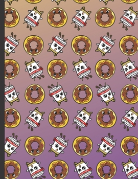 Five Year Monthly Planner and Calendar 2020-2024: Happy Chocolate Frosted Donuts and Angry Hot Coffee on Purple Brown Background Cover. Fun Date Schedule Journal for All Ages.